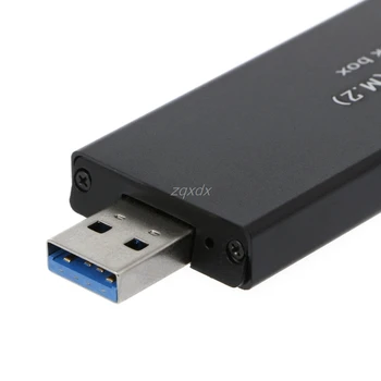 USB3.0 a SATA Basados en M. 2 2280 SATA SSD Portátil de la Carcasa de la Caja de Almacenamiento de Negro