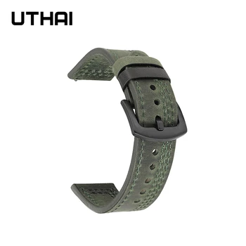 UTAI Z37 correa de reloj de Cuero correa de 22mm de la banda de reloj de la correa para Huawei /Samsung Gear S3 /galaxy 46MM reloj