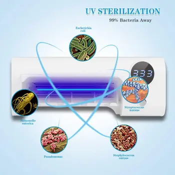 UV Cepillo de dientes Desinfectante de Baño Cepillo de dientes Titular Montado en la Pared de 1500mAh de Carga USB Función de Temporización