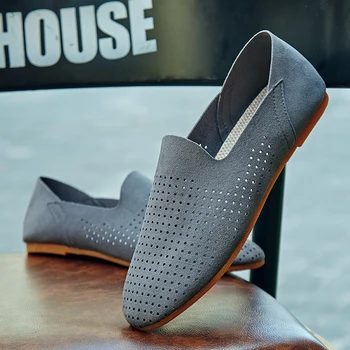 Valstone Super Calidad de los Hombres de Gamuza zapatos Casuales Superior Mocasín de Microfibra Transpirable mocasines 2019 Primavera verano al aire libre de pisos