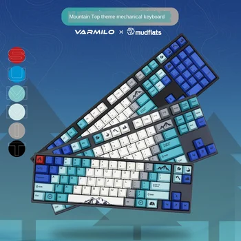 Varmilo VA87M Cumbre 87key PBT keycap oficina de juego mecánico de teclado, Compatible con Mac LED Blanco Interruptores Cherry MX