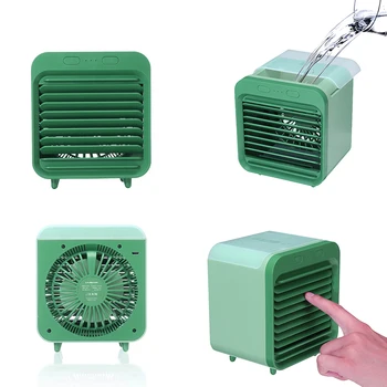 Ventilador de refrigeración de Aire Acondicionado 5V Aire Acondicionado Portátil Humidificador con Agua Tanque Refrigerador de Aire del USB de 3 Velocidades para la Oficina en Casa