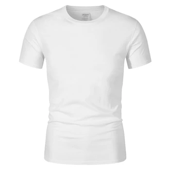 Verano sólido suelto Hombres T-Shirt de Algodón Tops Camisetas 2021 Hombres Casual de Manga Corta O de Cuello T-shirt Para los hombres