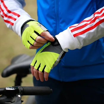 Verano Transpirable de Bicicletas Medio Dedo Guantes de MTB Corto del Dedo Guantes de Ciclismo Guantes de Moto Anti-derrape de guantes Para Hombres, Mujeres