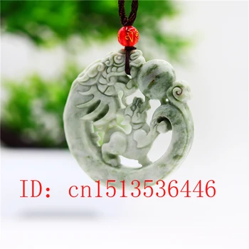 Verde Natural del Dragón de Jade Colgante de la Joyería del Collar del Tigre de Doble cara Tallada Amuleto de la Moda de las Mujeres Chinas Hombres Suéter Cadena
