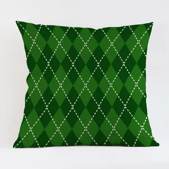 Verde Pastoral de la hoja de Cuadros de Impresión Decorativa Almohada Cojín Para el Sofá,de 4 leaf clover Ropa de cama de Algodón de la Almohada de la Decoración del Hogar No Cumplimentación de