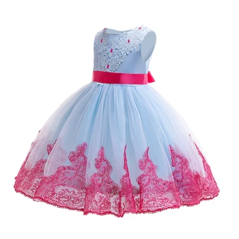 Vestido de malla Chica de la Princesa de los Niños Vestidos de Rendimiento Escolar de Ropa de la Boda Vestido Tutu Parte de las Niñas Muestran Traje Formal