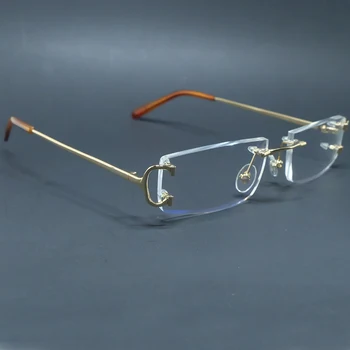 Vintage gafas sin Montura Vasos Hombres Carter Marcos de Anteojos para Llenar Prescripción de la Moda de Gafas de las Mujeres de Lujo de Gafas de Marco