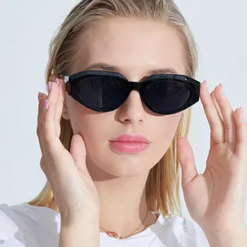 Vintage Irregular de Ojo de Gato Gafas de sol de las Mujeres de Moda de Lujo de la Marca Ovalada Gafas de Sol Vintage Leopard Negro Gafas UV400 Tonos