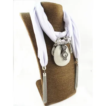 Vintage Redondo Grande Rriangle Colgante Bufanda Collar para las Mujeres Franja Larga Bufanda de la Borla de la Joyería Con Perlas de Joyería Étnica Declaración