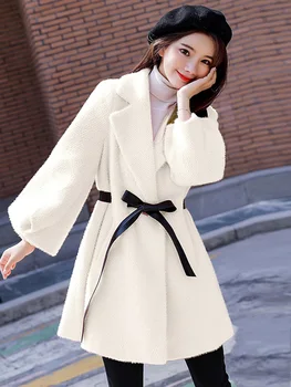 Visón abrigo de piel de mujer de media y de invierno nueva versión coreana de la moda de los cien Hepburn fanny capa