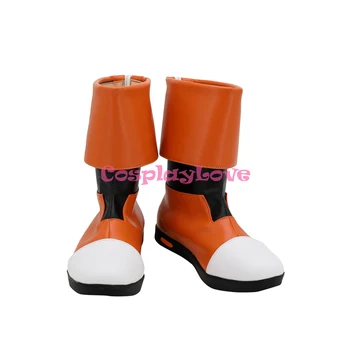 Voltron: El Legendario Defensor De Los Pidge Gunderson Katie Holt Naranja Blanco Negro Zapatos De Cosplay Con Botas De Cuero De Encargo