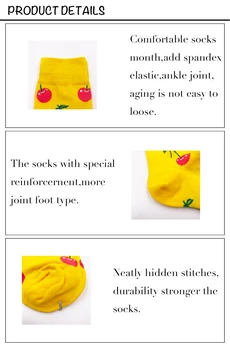 VPM de la CAJA de REGALO de la UE 38-44 Hombres y Mujeres Calcetines de colores Lindos Comida Divertida Fruta Harajuku Amante Vestido de Happy Socks (3 pares / lot )