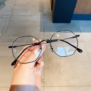 VWKTUUN Ojo Redondo Marcos de anteojos Para las Mujeres de los Hombres de Metal de la Miopía de los Marcos de Anteojos de la Luz Azul de Bloqueo de Gafas de Equipo Nuevo Gafas