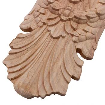VZLX Europeo talla de Madera de Madera Sólida Calcomanías de Flores de la Decoración de los Muebles Accesorios de la Puerta de la Flor de la Esquina de Cabeza de Flor de Decoración para el Hogar