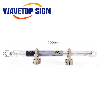WaveTopSign 40 W del Laser del Co2 del Tubo Actualizado de Metal de la Longitud de la Cabeza 720mm Dia.50mm de CO2 de Grabado Láser, Máquina de Corte