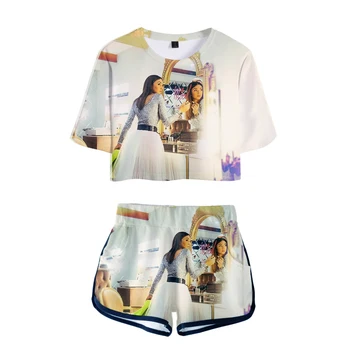 WAWNI Eva Reina de 2 piezas de Conjunto Sexy Camiseta de Verano Kawaii Chica Harajuku Hip Hop Conjuntos de Estilo Preppy 2020 de la Nueva llegada de las Mujeres Streetwear