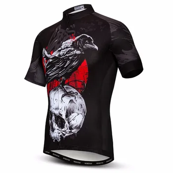 Weimostar Moto Deporte de Equipo Jersey de Ciclismo de los Hombres de Verano de Poliéster Carrera de Bicicletas Camiseta de secado Rápido de mtb de la Bicicleta Jersey Tops Maillot Negro