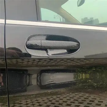 WELKINRY para Benz V-CLASS V-Klasse VITO W447-2019 v220d V250 Metris de fibra de carbono de grano del coche de la manija de la puerta del picaporte de la puerta tazón de recorte 1129
