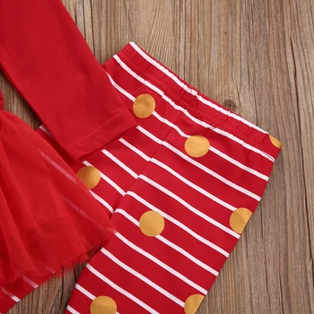 Xams Lindo Bebé Niña Santa Trajes de Niño Niños Bebés Niñas de Navidad Conjunto de Tutu T-shirt Top+Pantalones Conjuntos de Ropa