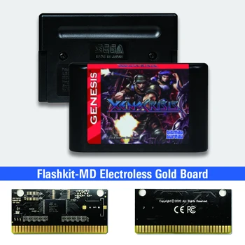 Xenocrisis xeno crisis - USA la Etiqueta Flashkit MD Electrolítico PWB del Oro de la Tarjeta para Sega Genesis Megadrive Consola de juegos de Vídeo