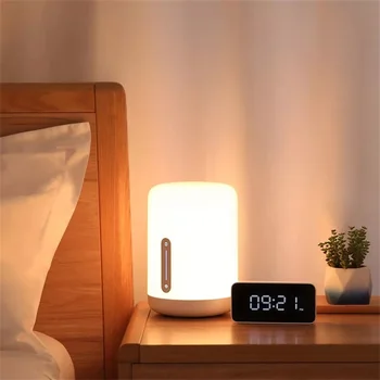 Xiaomi Lámpara de la Mesita 2 Smart Mesa de Luz LED de Mi casa de la APLICACIÓN de Control Inalámbrico MIJIA Dormitorio Mesa de Luz de Noche para HomeKit de Apple Siri