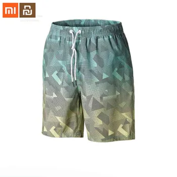 Xiaomi mijia hombres gradiente impreso playa pantalones de secado rápido gradiente de impresión casual transpirable cortos adecuado para los hombres inteligentes