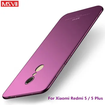 Xiaomi Redmi 5 plus caso msvii de lujo Ultra Thin PC teléfono Duro Cubierta Posterior Para el xiomi Redmi 5 caso Redmi5 5A versión Global de los casos