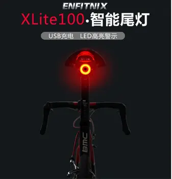 XLITE100 Ciclismo Bicicleta Luz Trasera LED de la Cola de la Linterna para Bicicleta Accesorios USB Recargable de la MAZORCA Inteligente de la luz de Freno de Seguridad de la Noche
