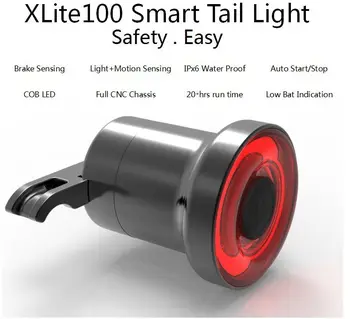 XLITE100 Ciclismo Bicicleta Luz Trasera LED de la Cola de la Linterna para Bicicleta Accesorios USB Recargable de la MAZORCA Inteligente de la luz de Freno de Seguridad de la Noche