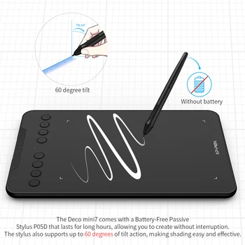 XP-Pen Nuevo Deco mini7 Dibujo Digital Tabletas Gráficas USB 8192 Niveles de inclinación Android, Mac, Windows Firma de la educación en Línea