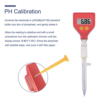 Yieryi Alimentos de Ph Tester medidor Digital de Ph Sharp Electrodo de Vidrio para Agua Queso de Leche de Alimentos del Suelo