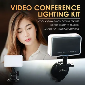 YLZ-4 de Vídeo de la Conferencia Kit de Iluminación de la Luz de Videoconferencia Portátil de Videoconferencia Zoom de Llamada Remoto de Iluminación de Trabajo 121040