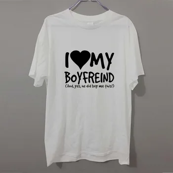 Yo Amo a Mi Novio Sí, Él me Compró novia divertida del regalo de cumpleaños humor T-shirt CAMISA de HOMBRE T Gran regalo Camiseta Unisex