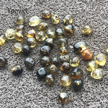 Yoowei Verde, Ámbar, Perlas de piedras preciosas de bricolaje para el Bebé durante la Dentición Collar de la Joyería del Báltico Ámbar Natural Suelta Perlas de Mayorista