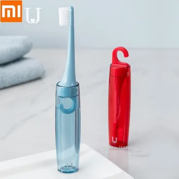 Youpin JordanJudy de fibra de piel suave cepillo de dientes de viaje Portátil lindo mini par cepillo de dientes con caja de almacenamiento 69715