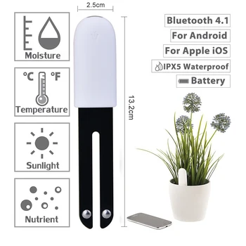 YouPin VegTrug Cuidado De La Flora Digital De Las Plantas De La Hierba De Agua En El Suelo La Luz Bluetooth Smart Probador Del Sensor De La Flor De Monitor De Plantas Para El Jardín