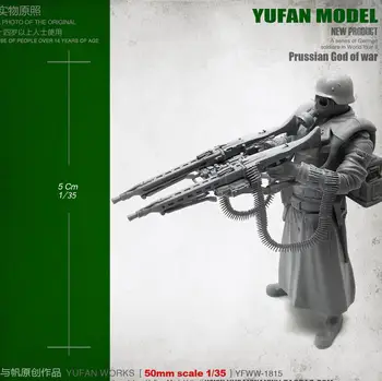 Yufan Modelo 1/35 Figura alemana Super Arma de Doble Resina Soldado YFWW35-1815