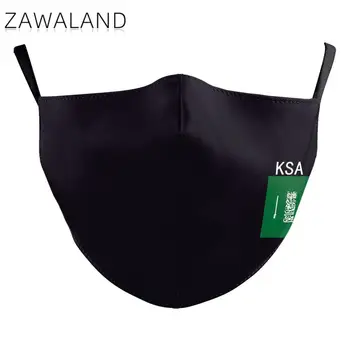 Zawaland Adulto Máscaras Negras EMIRATOS árabes unidos, estados UNIDOS QAT KSA Bandera Máscaras Reutilizables de Tela en la Boca de la Cara de Máscara Contra Máscara con Filtro de Polvo Lavable Boca Cap