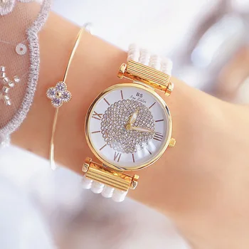Zegarki Damskie 2019 Mujeres Relojes de Cuarzo de Lujo de la Pulsera de la Perla Elegante Vestido de Relojes de las Señoras reloj de Pulsera de Relogios Femininos saat