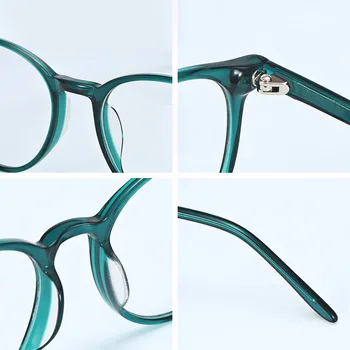 ZENOTTIC Retro Acetato de Ronda Ordenador Gafas de Marco a las Mujeres Contra la Luz Azul de la Lente de Gafas Óptico Transparente Miopía Gafas