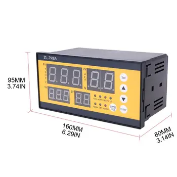 ZL-7918A Automática Incubadora Controlador de 100-240V LCD Tem Control de la Humedad XM 18 de envío de la Gota 15484