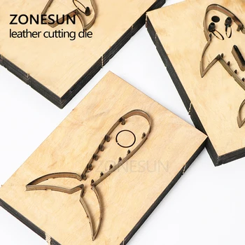 ZONESUN Tiburón DIY llavero de Corte de Madera de la Plantilla de Perforación Morir Cuchillo Clave de la Cadena de Cuero Clicker troquelado Molde Cuchillo