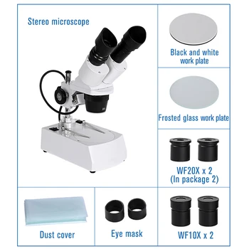 Zoom 20x, 40x, 80X profesional de Soldadura Binocular HD estéreo microscopio arriba/abajo luz LED de la fuente de la reparación del teléfono PCB industriales