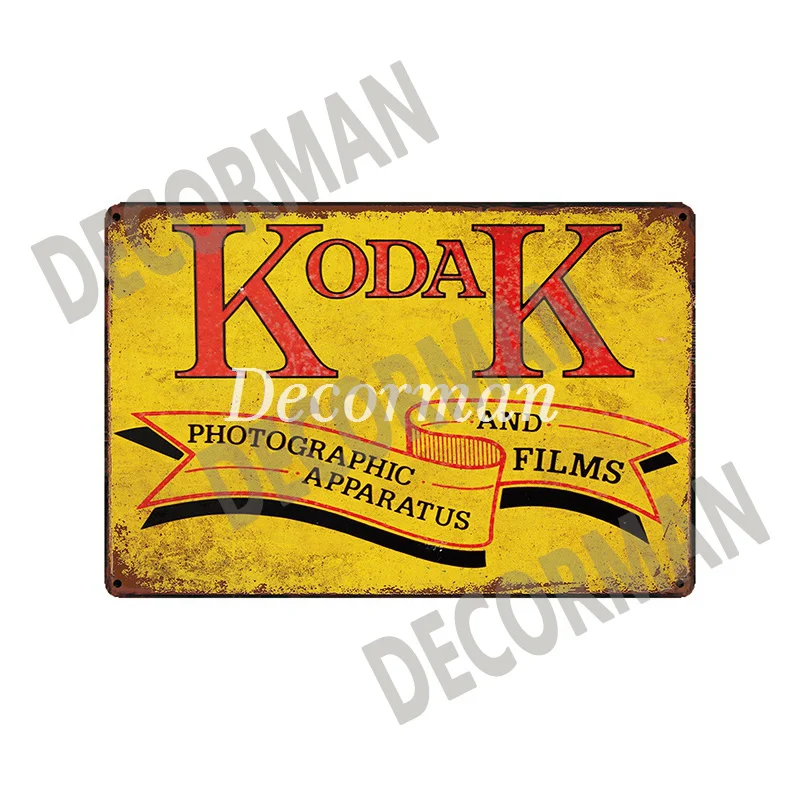 [ Mike86 ] Kodak Cámara de Película Retro de Estaño signos decoración de la pared del Club de la Barra de Hierro Pintura arte LTA-1717 orden de la Mezcla 20*30 CM 0