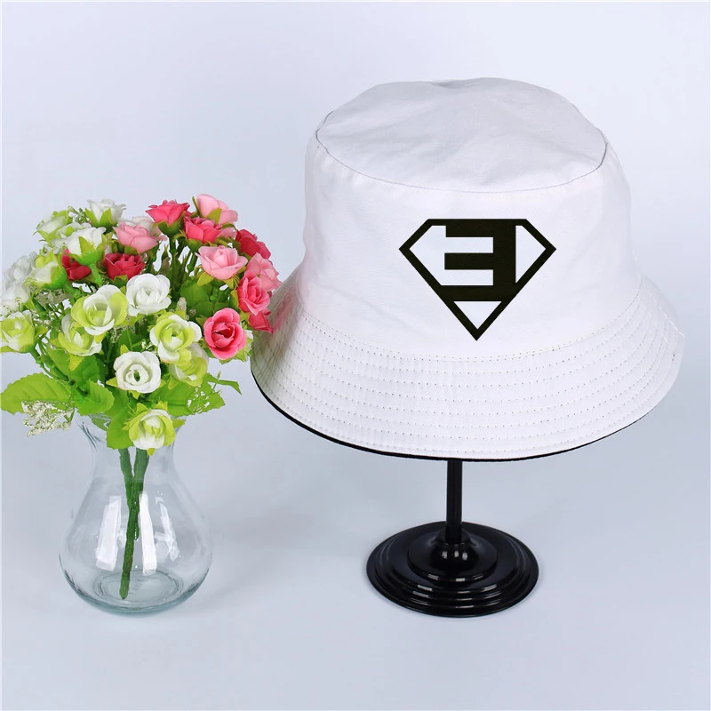 Eminem Logotipo De Verano Sombrero De Mujer Para Hombre De Panamá Sombrero De Cubo De Eminem Diseño Plano De La Visera De La Pesca Pescador Sombrero 0