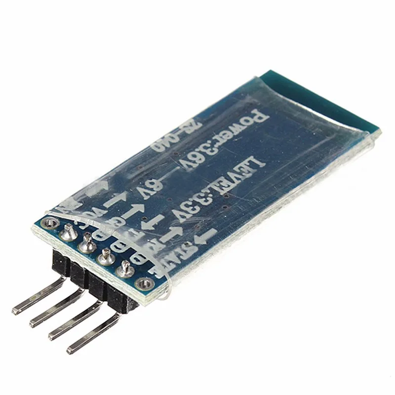 Azul 4 Pin HC-06 RS232 Bluetooth Inalámbrico RF 5V Módulo de Transceptor +Cable para Arduino 0