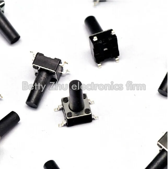 1000PCS/LOTE 6 * 6 * 12 mm de 4-pin SMD Tacto Interruptor Micro / interruptor de botón 0