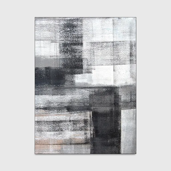 Con estilo sencillo y moderno abstracto de tinta China negra gris dormitorio puerta de la cocina estera del piso de la sala de mat alfombra puede ser personalizado 0