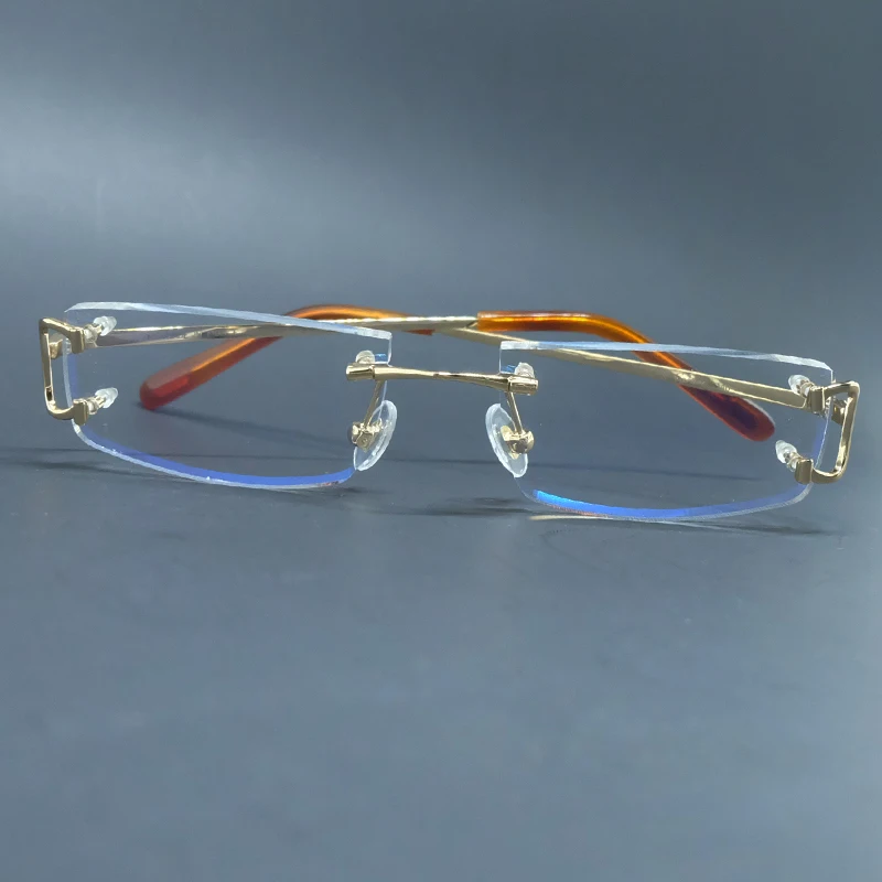 Vintage gafas sin Montura Vasos Hombres Carter Marcos de Anteojos para Llenar Prescripción de la Moda de Gafas de las Mujeres de Lujo de Gafas de Marco 0